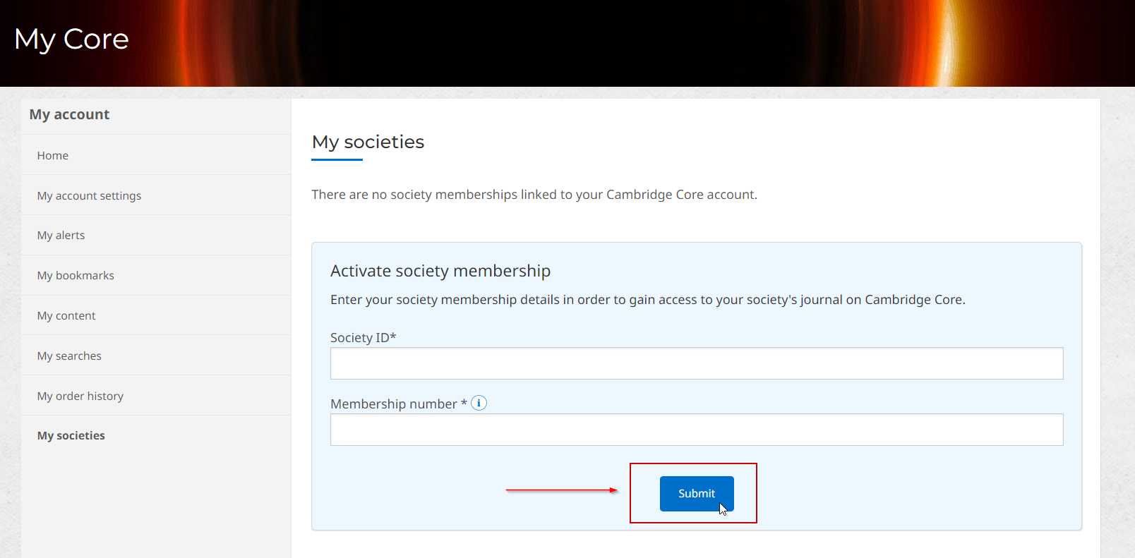 How do I activate a society membership 2.png